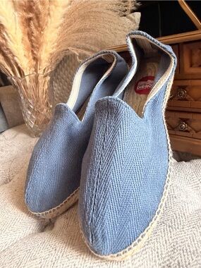 Diegos Blue Woven Espadrille Slip-Ons
